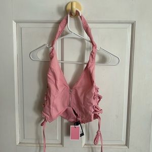 Pink halter top